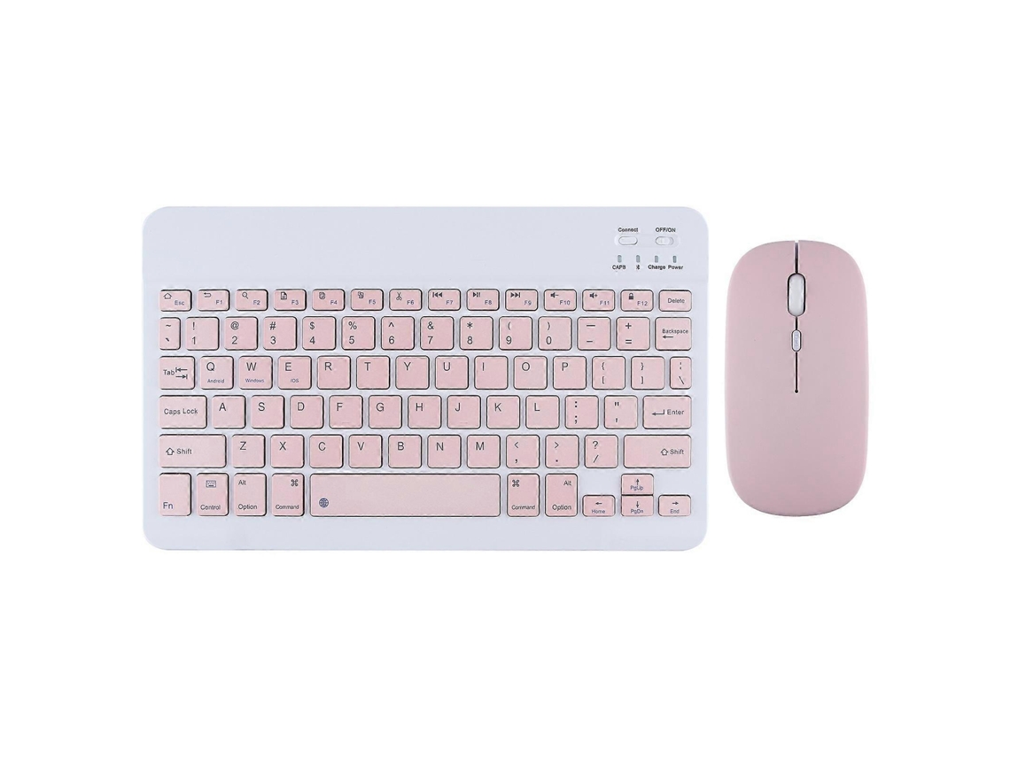 Teclado Sem Fio Para Ipad, Teclado E Mouse Bluetooth, Mini Teclado Android Para Tablet, Ipad Pro 12 Everley891