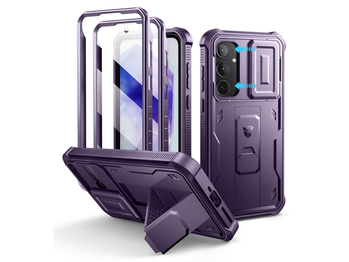 Capa Para Celular Samsung A35 5g - Phantom Purple, Resistente A Impactos E Com Película Protetora De Tela, Para Tela De 6,6 Polegadas.