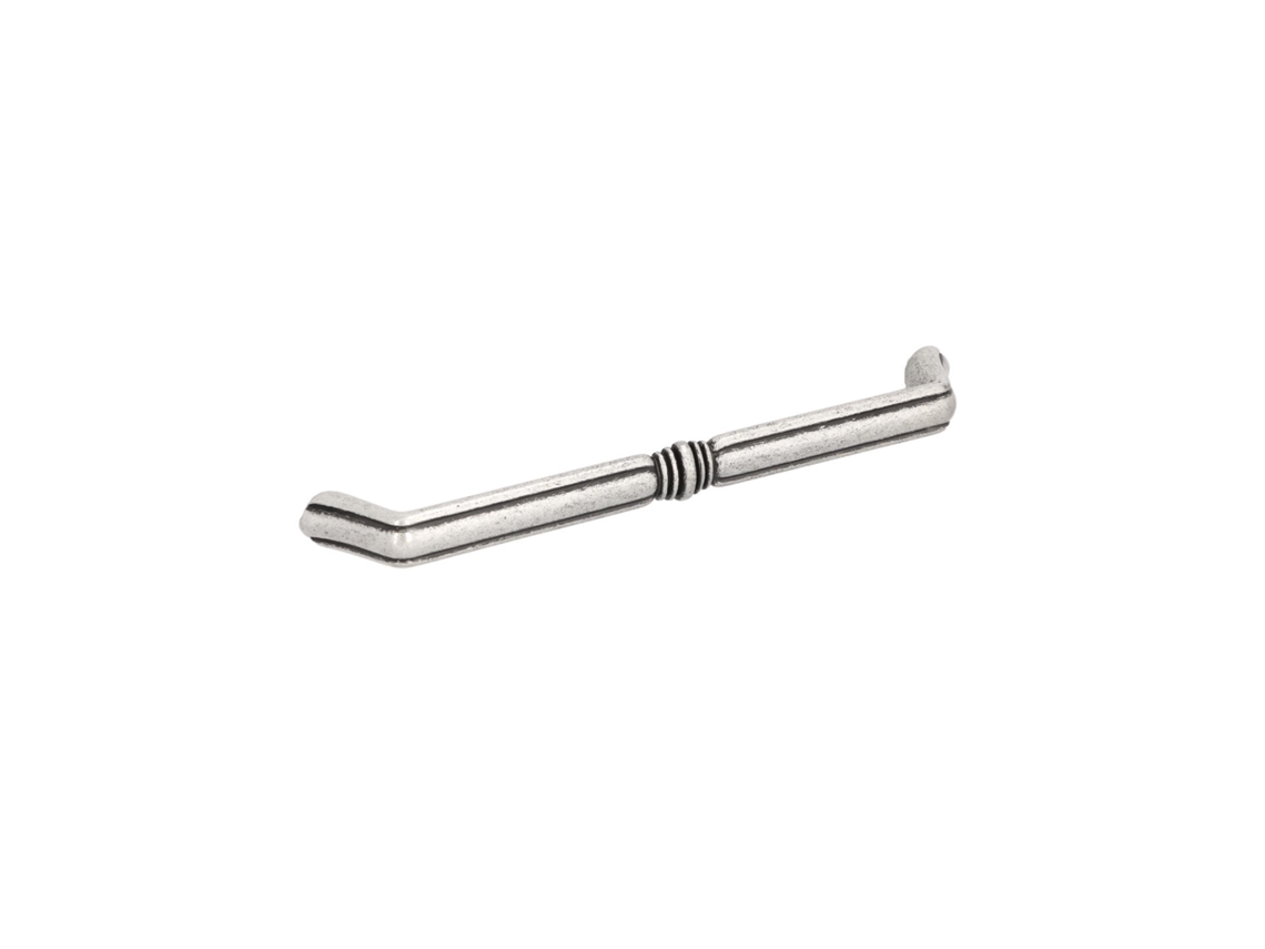 Puxador para Móveis HARDWAREXCHANGE em Zamac com 160mm de distância central, prata antiga brilhante, conjunto de 6
