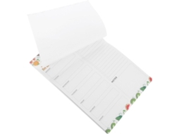 Planificador De Repas Hebdomadaire 60 Folhas Destacáveis Em Papel Offset Dupla Face Magnétique Blanc Para
