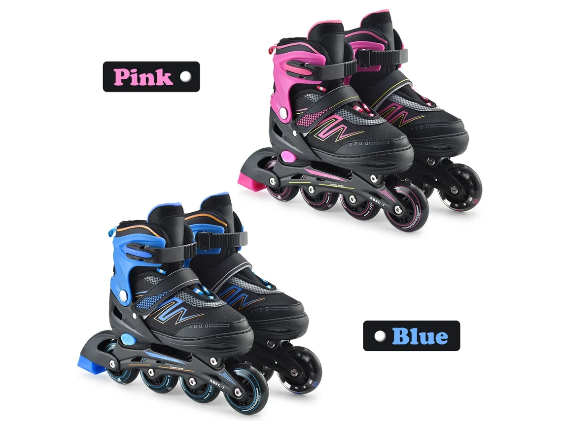 2026rebe-patins Em Linha Ajustáveis Com Rodas Iluminadas Para Crianças, Meninas, Raparigas E Senhoras