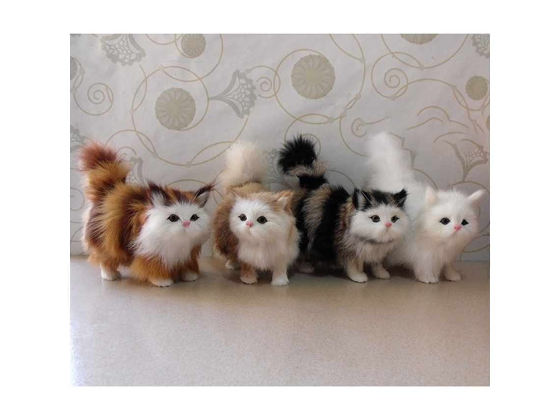 Primerox brinquedo de Pelúcia de Gato Cute Stuffed Animal Toy Decor Doméstico Natal Aniversário