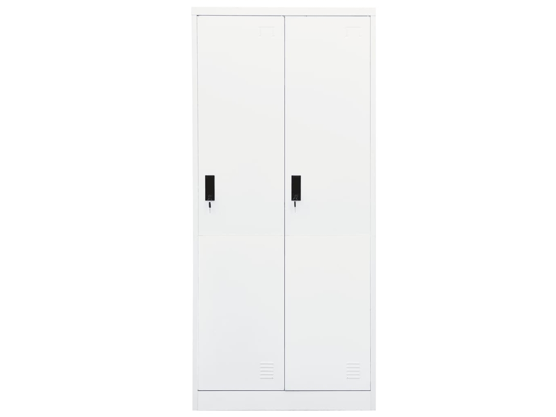 Roupeiro 80x50x180 Cm Aço Branco MAISON EXCLUSIVE