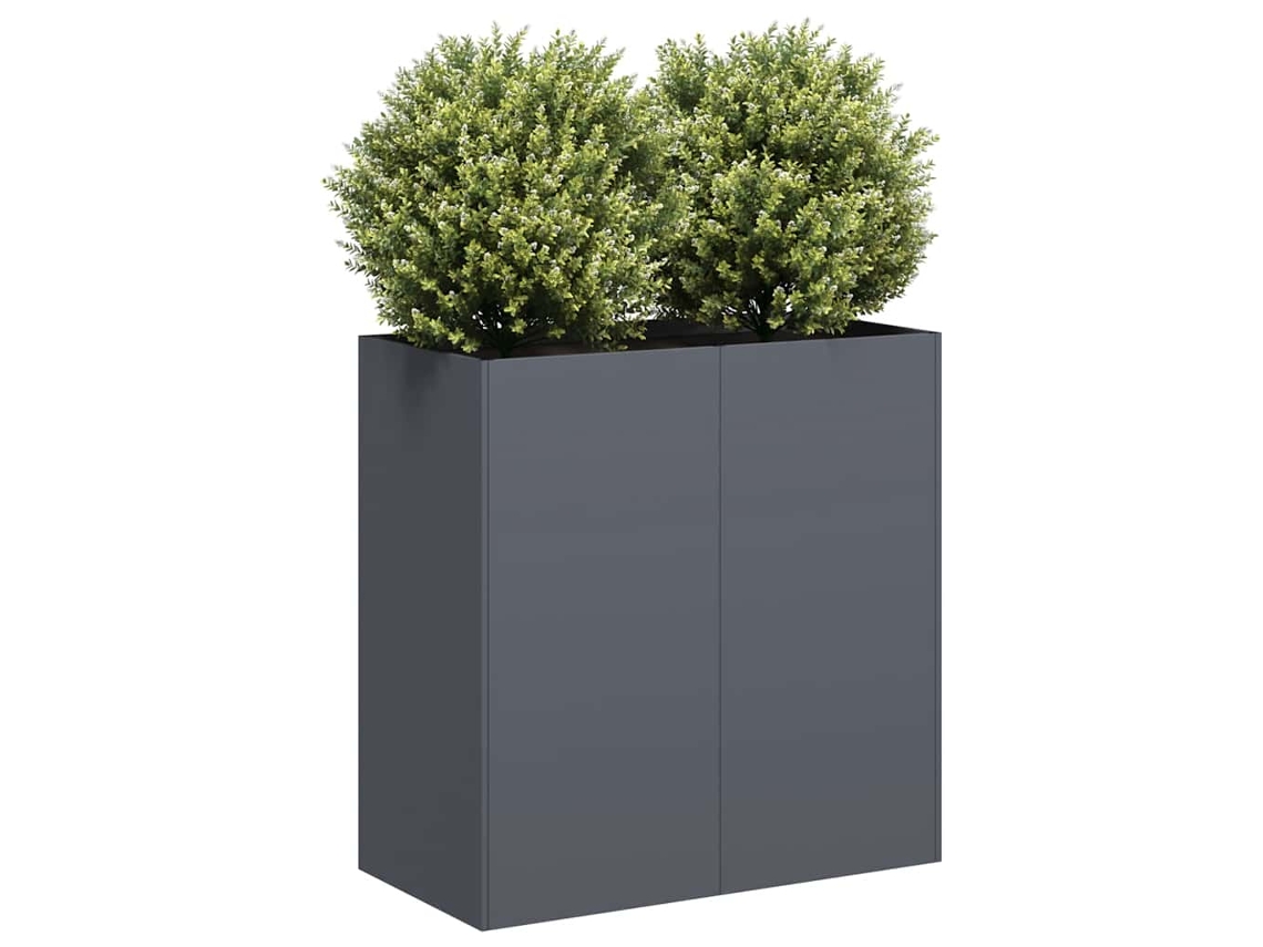 Vidaxl Vaso/floreira 80x40x80 Cm Aço Laminado A Frio Antracite