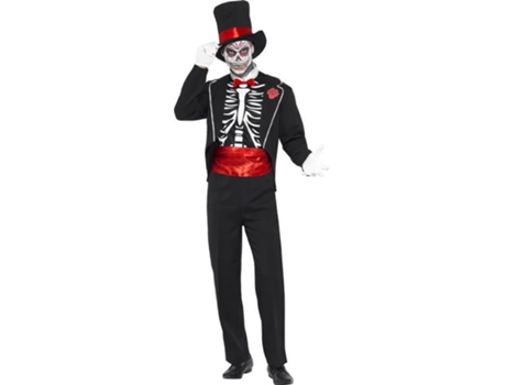 Fato de Homem  Esqueleto Mariachi (Tam: L)