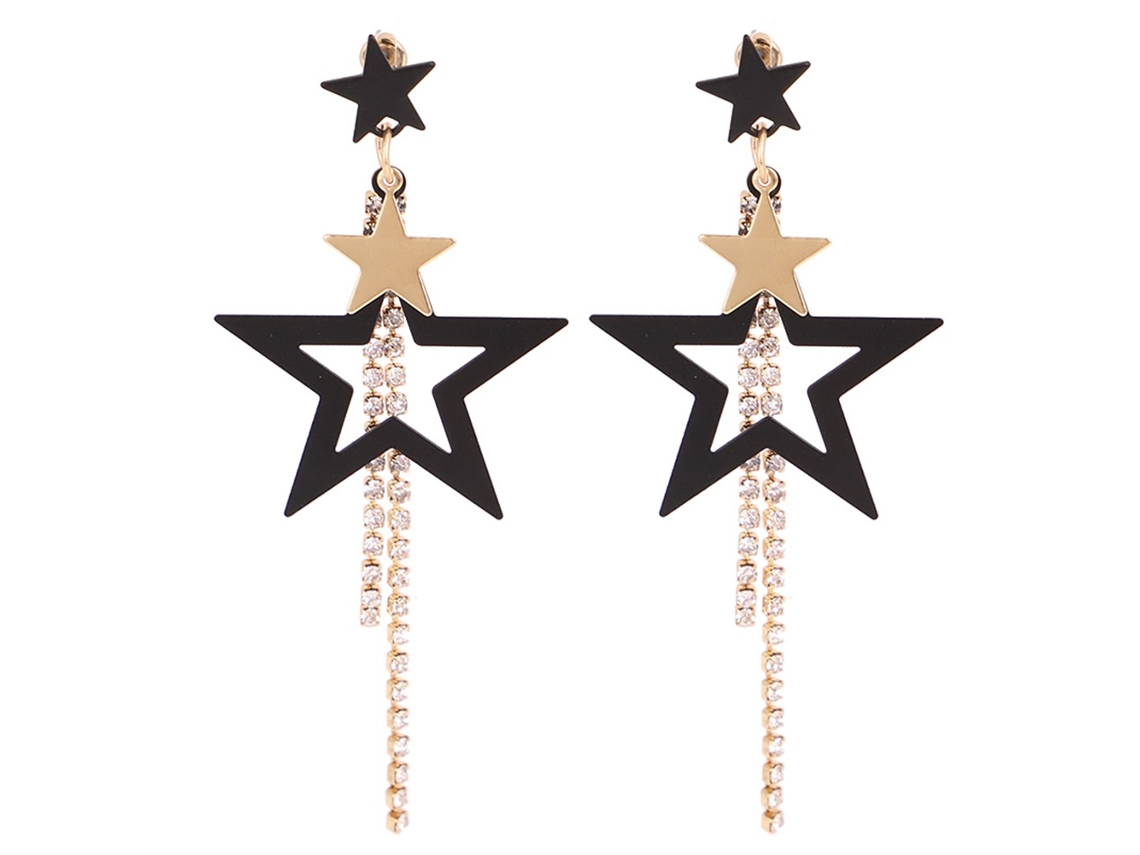 Brinco Feminino Elegante Com Strass