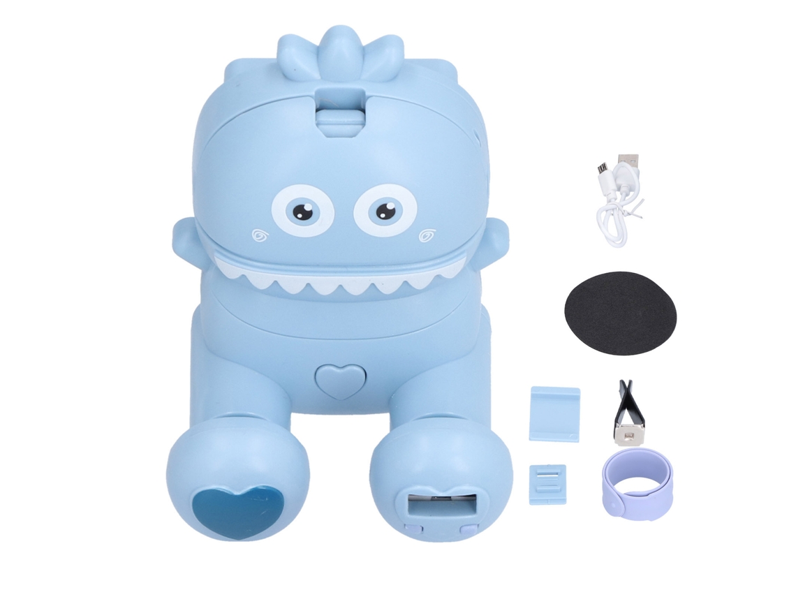 Mali ventilador Mini Relógio Portátil com Pulseira e Suporte de Telefone Azul 3.7v