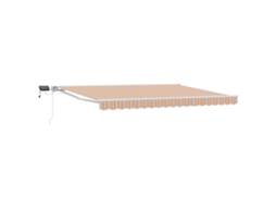 Vidaxl Estrutura De Toldo Manual Com Leds Azul E Laranja 4,5 × 3 M