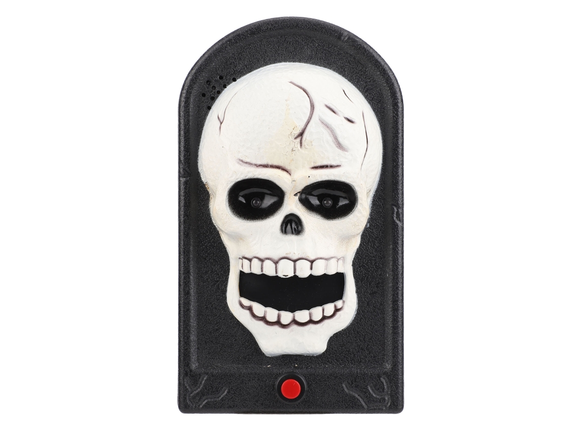 Ats timbre de Halloween com Luz e Som, Decoração de Caveira para Bar, Casa Assombrada, Escape Room