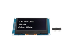 Módulo De Tela Oled De 2.42 Polegadas Com Porta Serial Spi E Controlador Ssd1309 Para Diy Mra091a Branco