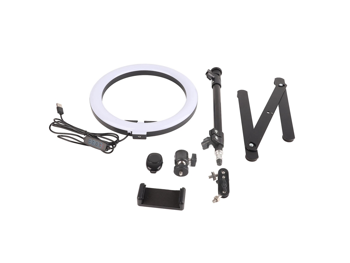 Anel De Luz Para Selfie De 10 Polegadas, Com Suporte E Controle Bluetooth--