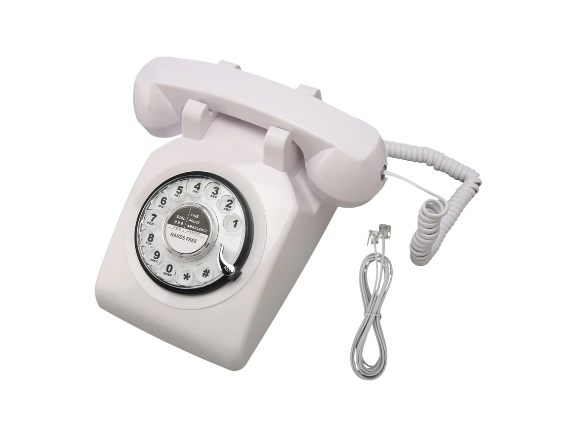Telefone Fixo EOOCOO com Discador Rotativo Vintage