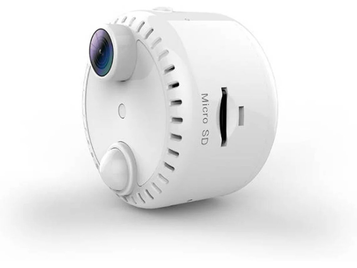 Minicâmera Bestvite 1081p com visão noturna em tempo integral para segurança residencial (branca)
