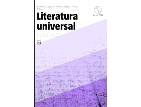 Livro (Cat).Literatura Universal 1R.Batxillerat de Vários Autores