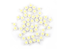 50pcs Lâmpadas Led Smd 1w Chip de Beads Branco Frio para Holofote Casa de Alta Potência | S/MARCA