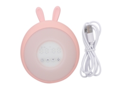Lâmpada De Silicone Com Desenhos Animados Para Quarto, Despertador Digital Led Com Controle Táctil, Rosa, Led, Despertador Digital, De Silicone