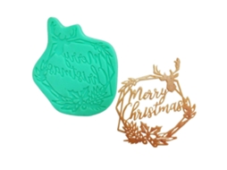 Conjunto De Moldes De Silicone Para Cozinha F1438sd Da Série Natalina: Molde Para Fondant, Molde Para Chocolate, Utensílios Para Decoração De Bolos E