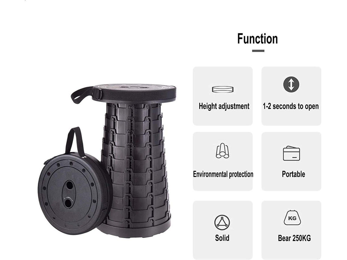Banqueta AQUAFORGE dobrável portátil, extensível, para camping, pesca, churrasco, atividades internas e externas, azul