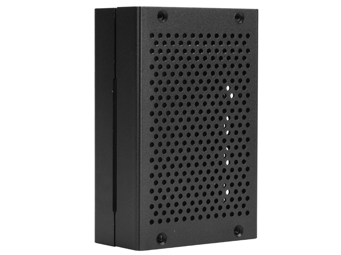 Capa Protectora de Alumínio Preta para Raspberry Pi 4