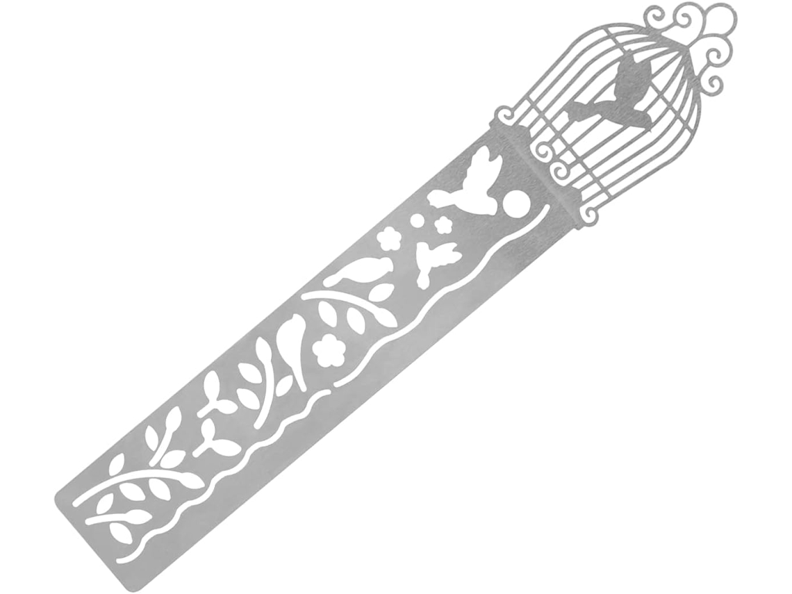 Régua De Metal Multifuncional Para Pintura, Com Molde Vazado Desenho