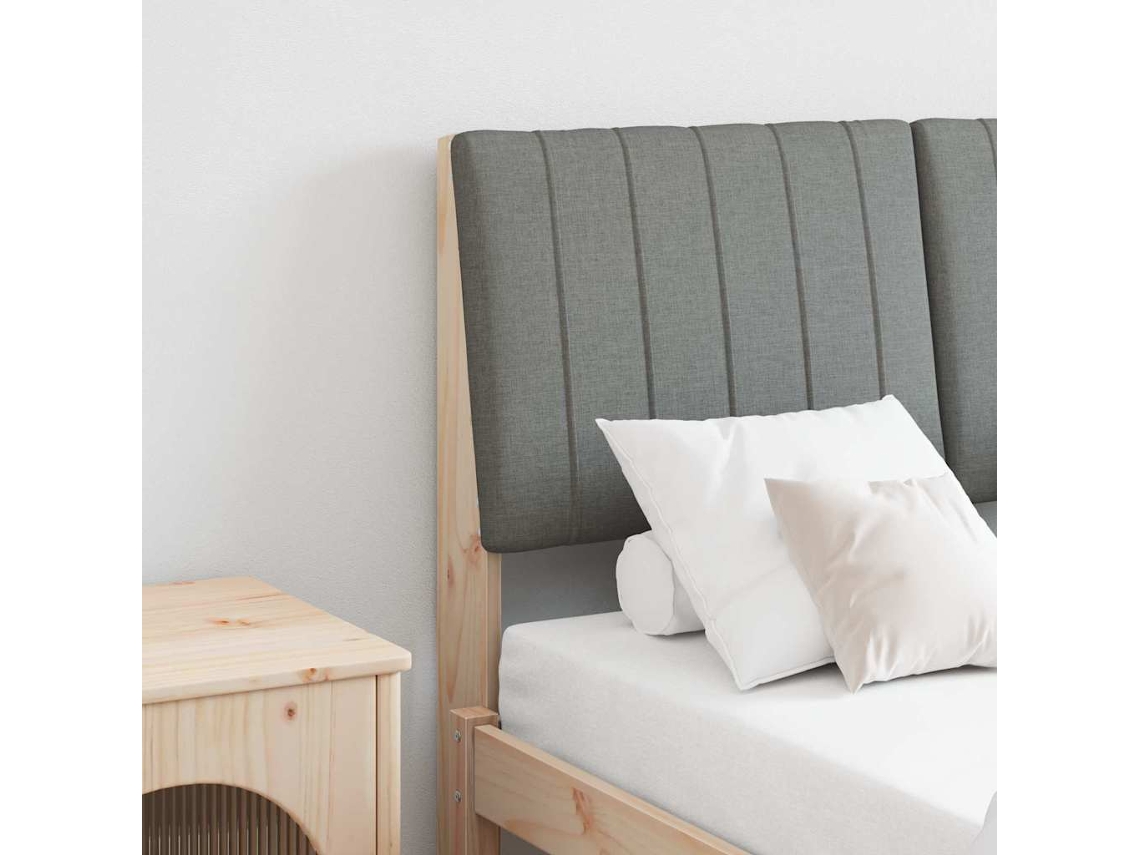 Vidaxl Cabeceira Estofada Cinza Escuro 120 Cm