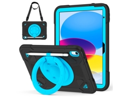 Lurelia Capa Para Ipad 10.2 2019 E 2020 E 2021, Silicone, Preto, Proteção Contra Quedas, Uso Diário