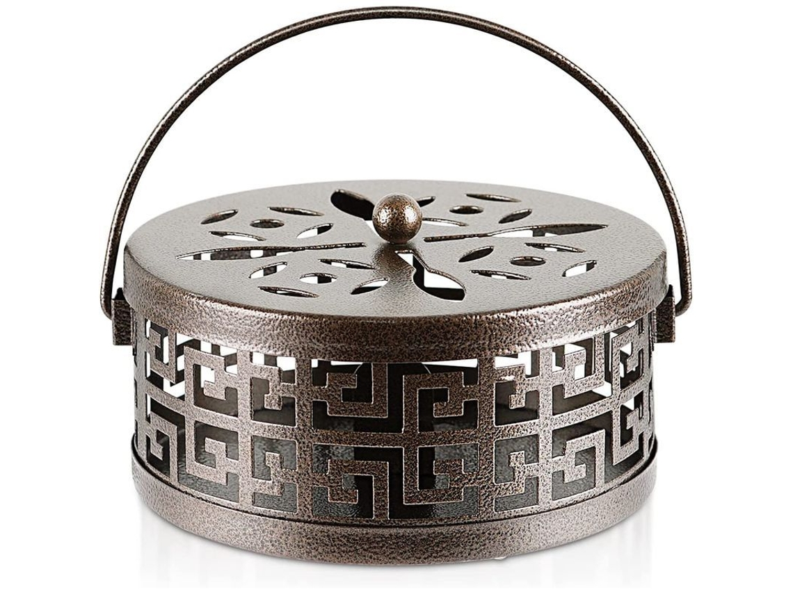 Nova Line suporte de Incenso de Metal Exquisito com Vida Longa para Interior e Exterior (bronze)