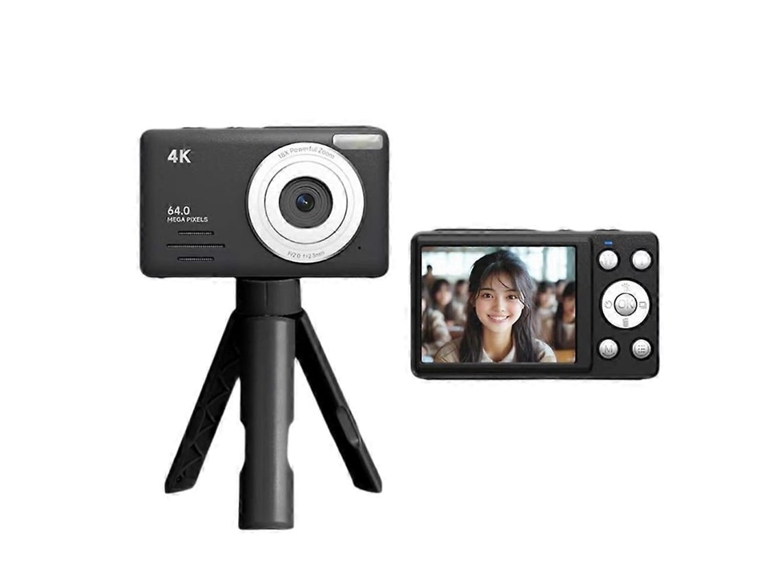 Câmara Digital 4k Com Ecrã Hd De 2,88 Polegadas E Luz Led De Preenchimento Rosa
