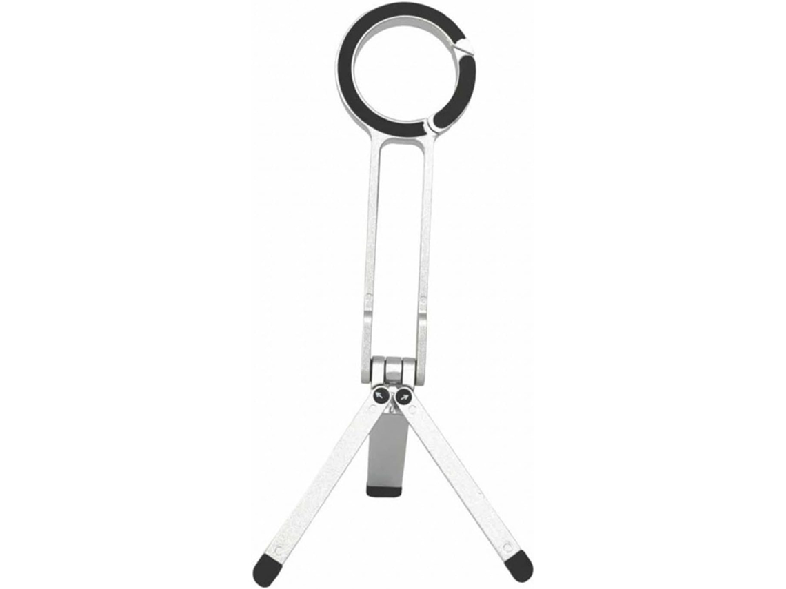 Suporte Magnético Portátil Para Celular Com Tripé, Prateado