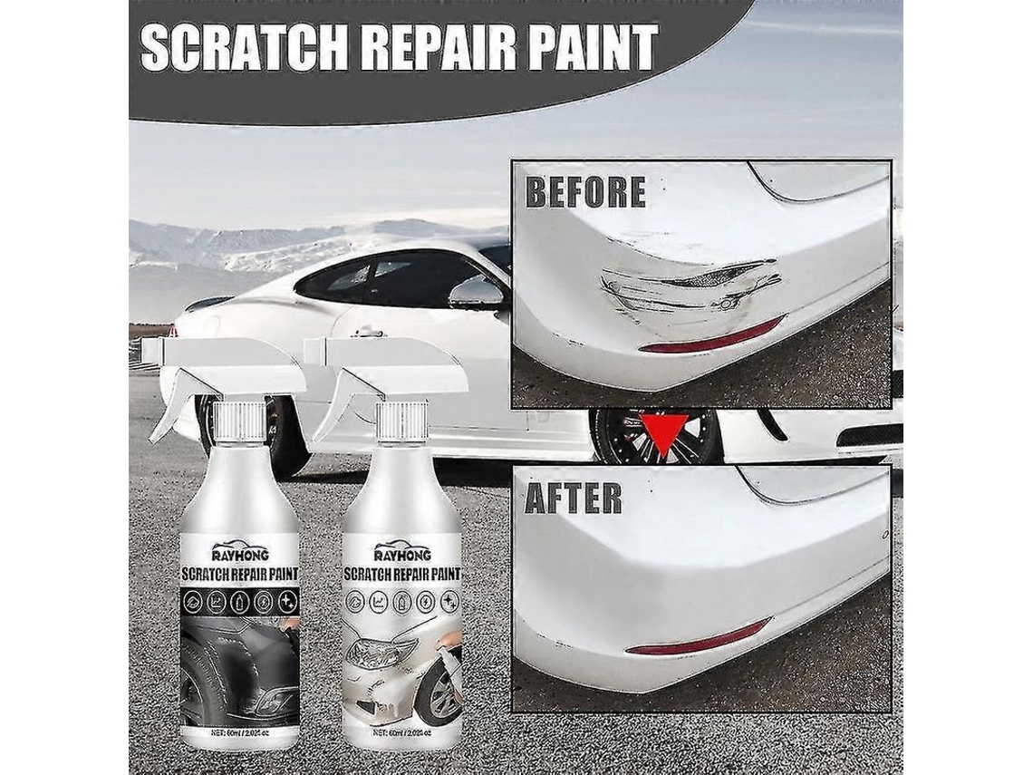Spray De Reparo De Riscos Para Carro - Remove Manchas E Riscos Instantaneamente, Restaura Brilho Sem Cera Branco