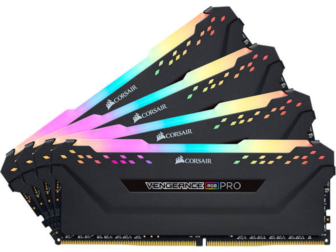 Memória RAM DDR4 CORSAIR CMW32GX4M4C3200C16 (4 x 8 GB - 3200 MHz - CL 16 - Preto)