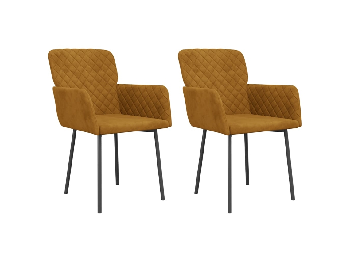 Maison Exclusive - Cadeiras De Jantar 2 Pcs Veludo Castanho