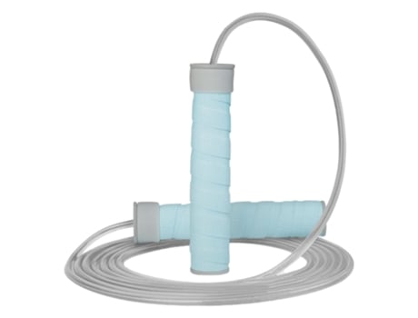 Alça de Silicone para Pular Corda-Azul Claro/Alça de Silicone/Corda Longa com Peso