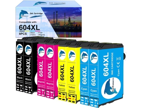 Cartucho Compatível Gotoners 604xl Multicor 8 Peças Alta Qualidade