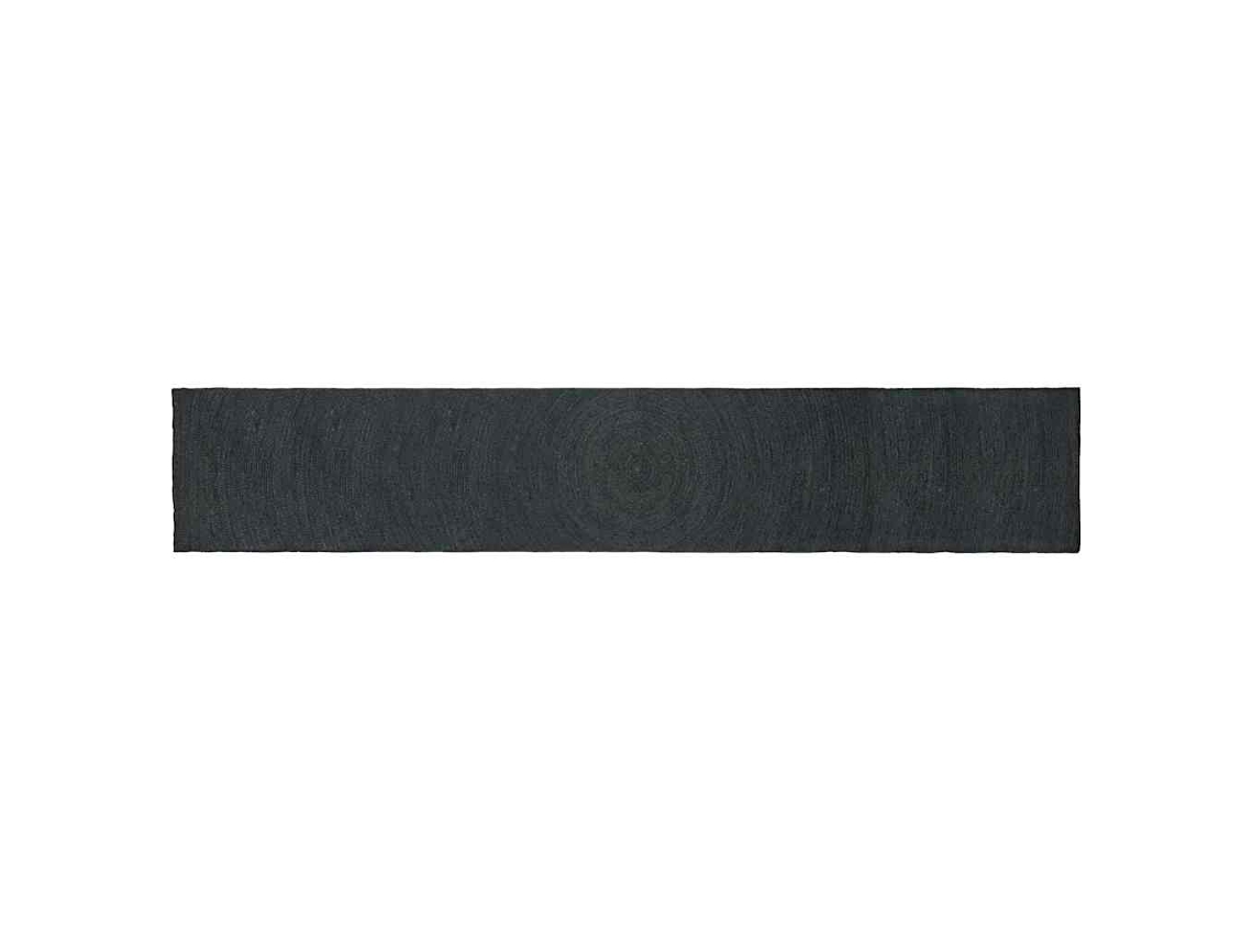 Vidaxl Tapete De Área Cinzento-escuro 80 X 400 Cm Juta