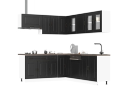 Vidaxl 11 Peças Armário De Cozinha Conjunto Kalmar Preto