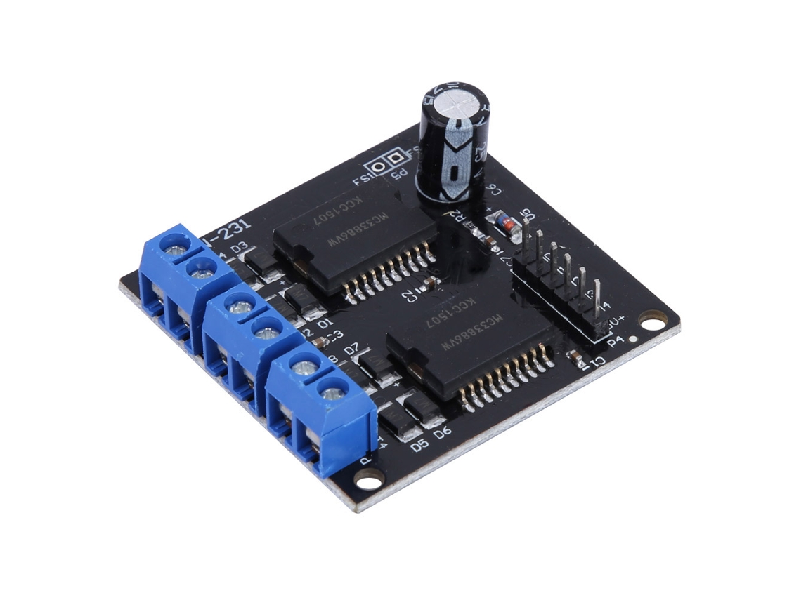 Módulo controlador de motor HKJ 4 canais 5A com PWM para robótica