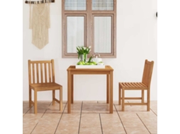 Vidaxl Conjunto De Jantar De Jardim De 3 Peças 80x80 Cm Madeira De Teca Maciça