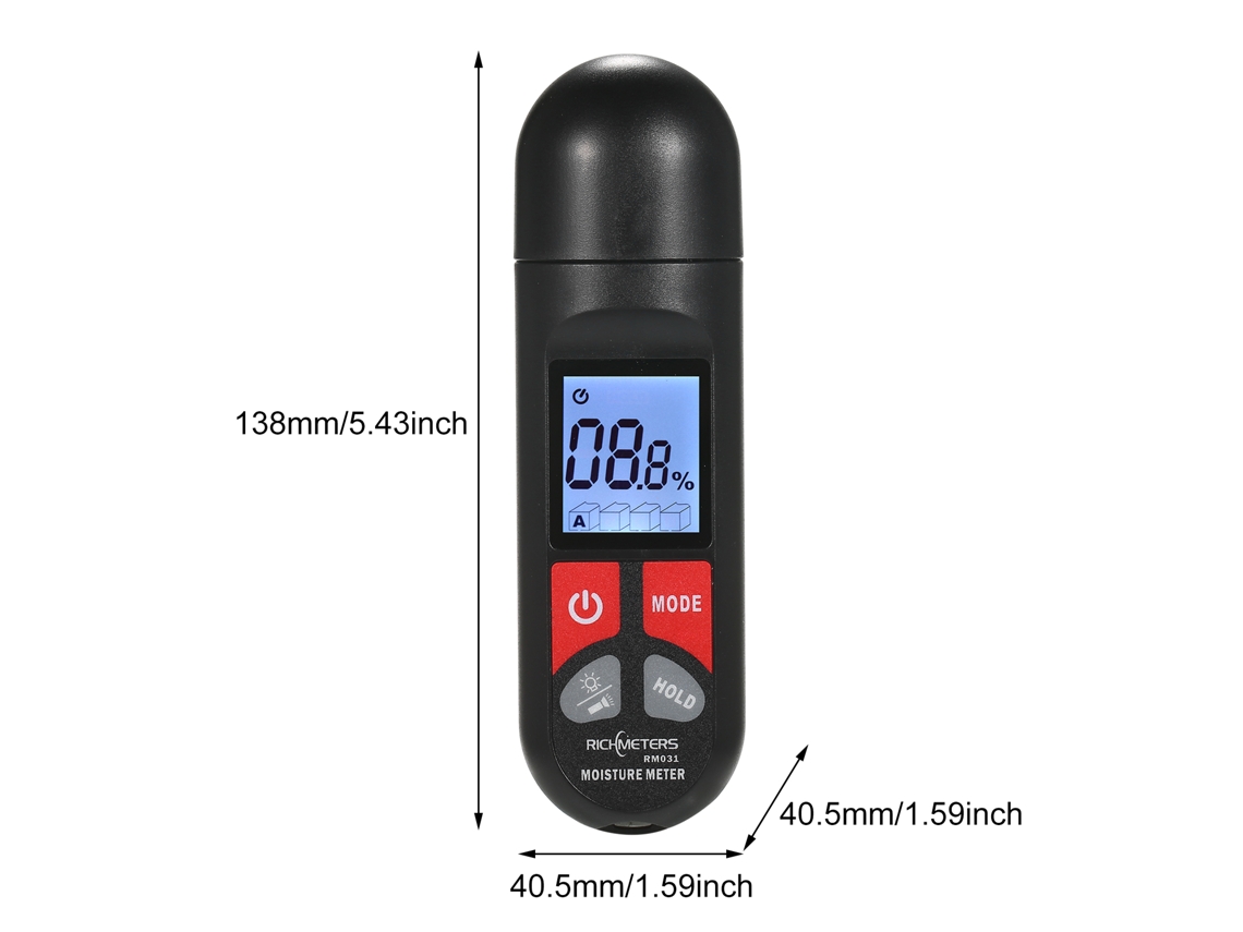 Testador De Umidade De Madeira Richmeters Rm031