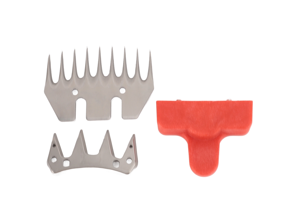 Lâmina de tosquia para ovelhas, 9 dentes retos e 4 dentes retos, aço inoxidável para ovelhas, alpacas e cabras, cor ouro claro