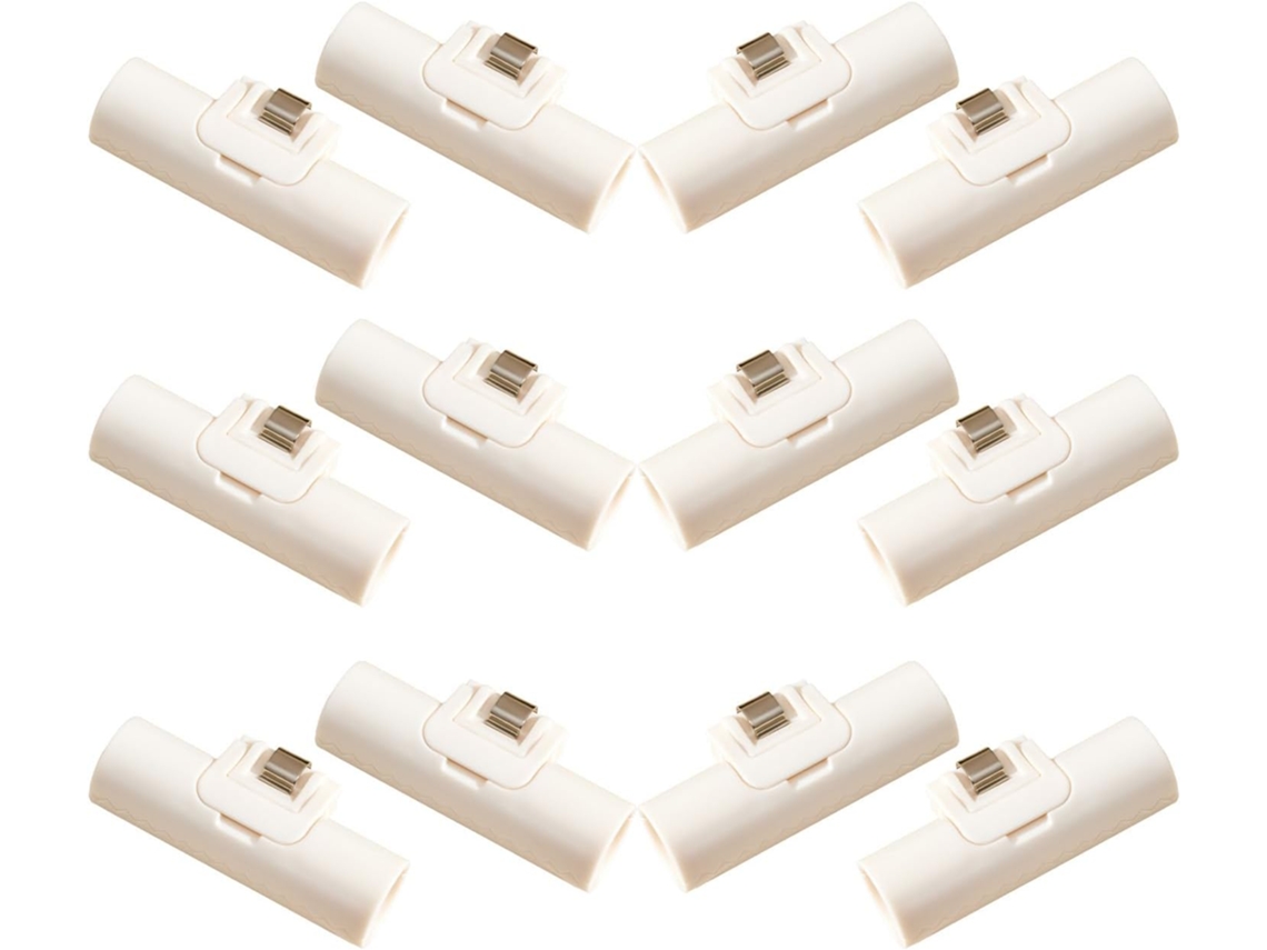 Inoomp Conjunto De 12-presilhas Brancas Em Abs Para Edredons E Lençóis, Antiderrapantes E Seguras Para Tecidos, Ideais