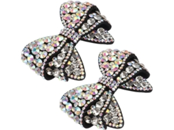 Laços Decorativos De Strass Para Sapatos, 1 Par Removível, Elegantes E Fáceis De Remover.