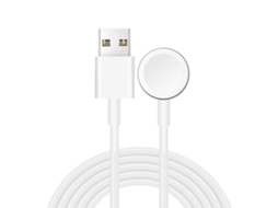Cabo De Carregamento Rápido Magnético Para Apple Watch Se 1 Usb 1m Branco
