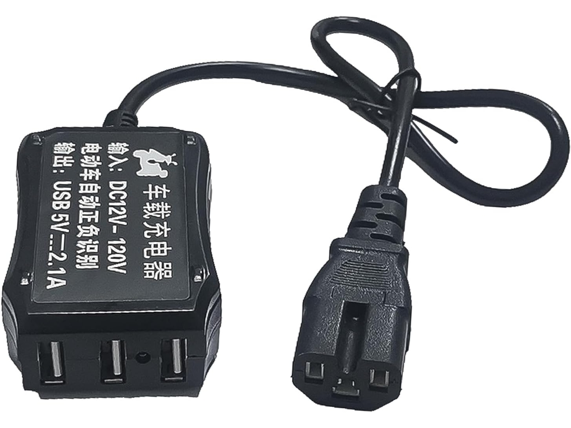 Carregador Usb De 3 Portas Para Bicicletas Elétricas E Motocicletas,