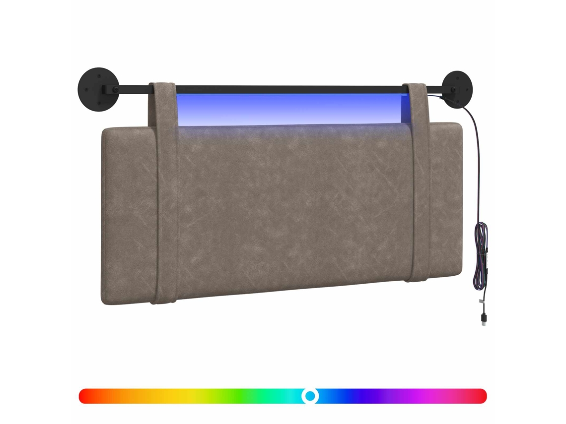 Cabeceira Suspensa com Luz Led Cinzento Pu Antigo MAISON EXCLUSIVE
