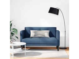Vidaxl Sofá-luvas 111 Cm Tecido Azul