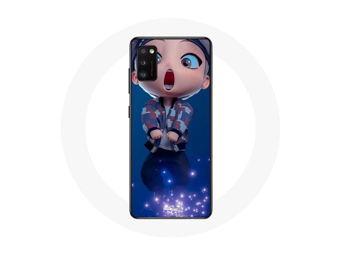 Capa para Samsung Galaxy A41 BTS TinyTAN animação V Mic Drop