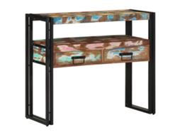 Conjunto 1 Aparador Vidaxl Multicolorido Madeira Recuperada Maciça (90 X 33 X 75 Cm)