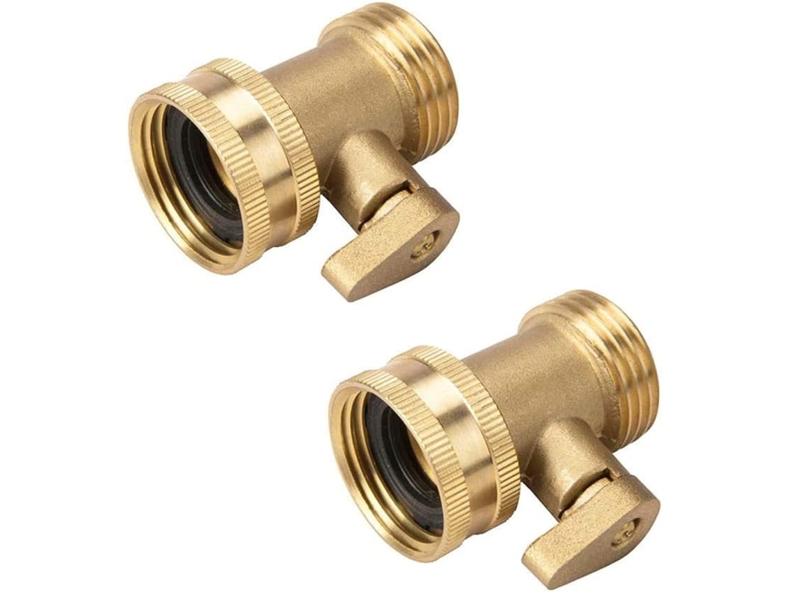 Válvula De Fechamento De Mangueira De Jardim De Latão 3/4", Conector De Mangueira Com Controle De Fluxo Para Jardim E Irrigação