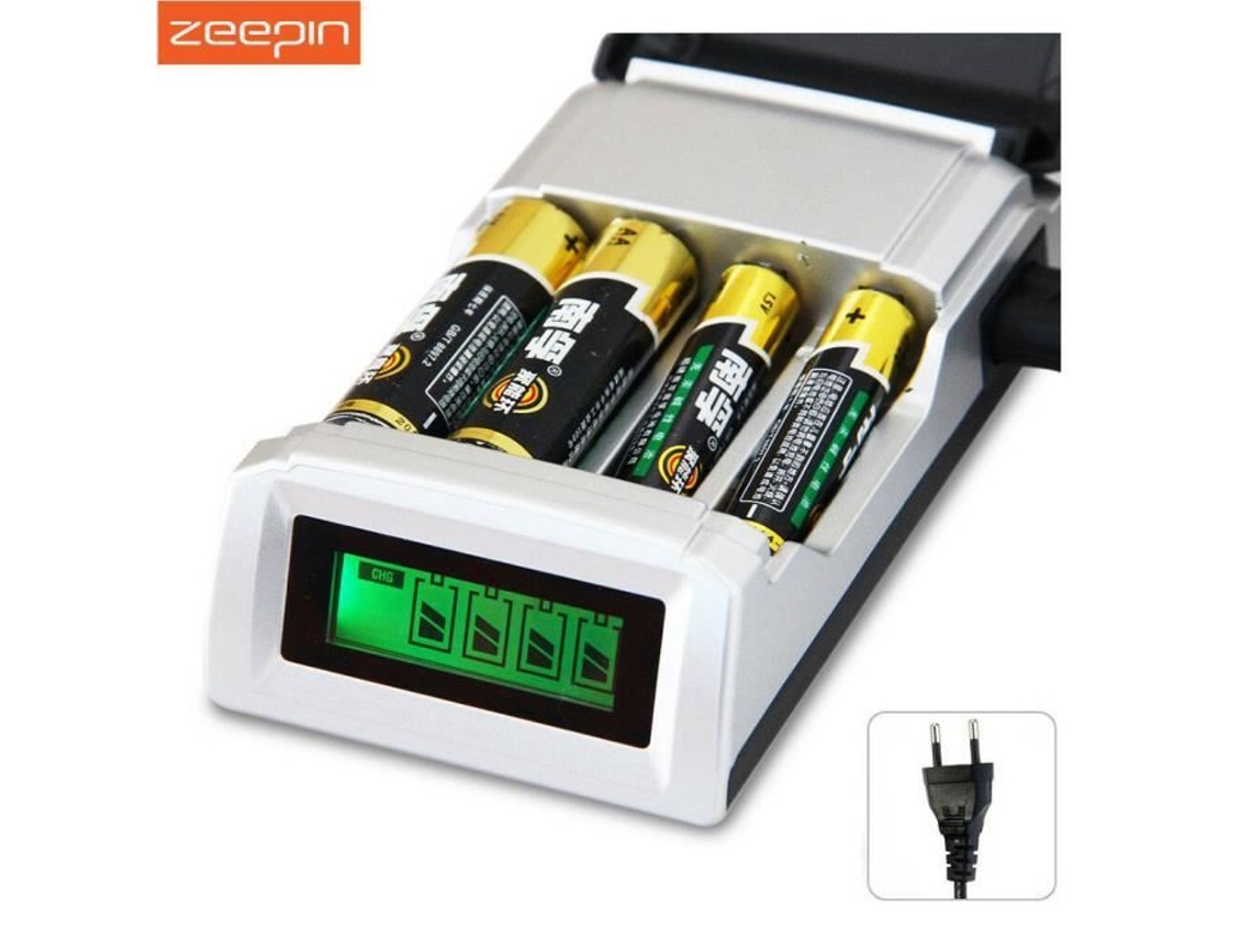 Carregador De Bateria Zeepin Nc05 Lcd 4 Espaços Nicd Nimh